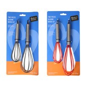 Wholesale - Baker's Secret 2pc 8" &10" Silicone Whisk, UPC: 6935780142708